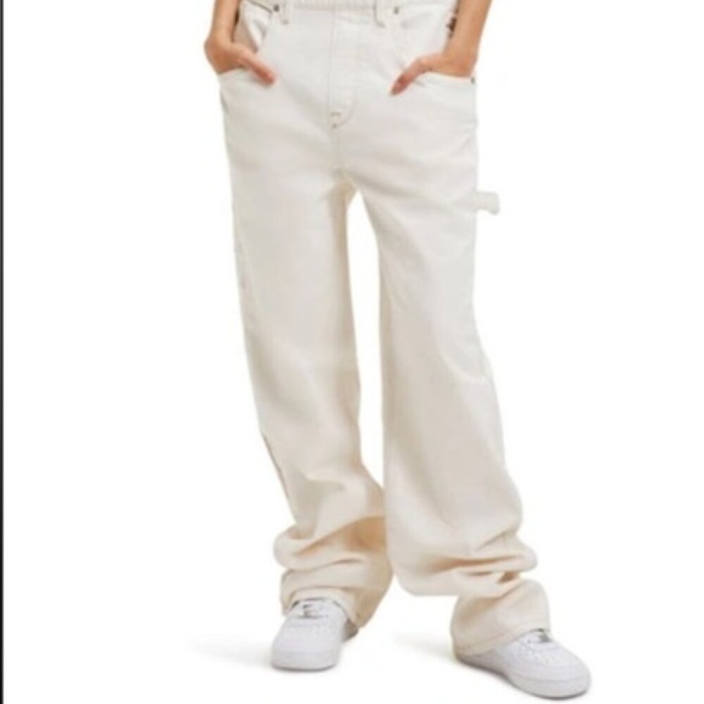Good american overalls in bone